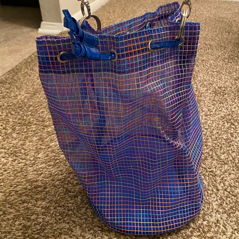 Rainbow Plastic Waterproof Drawstring Bag